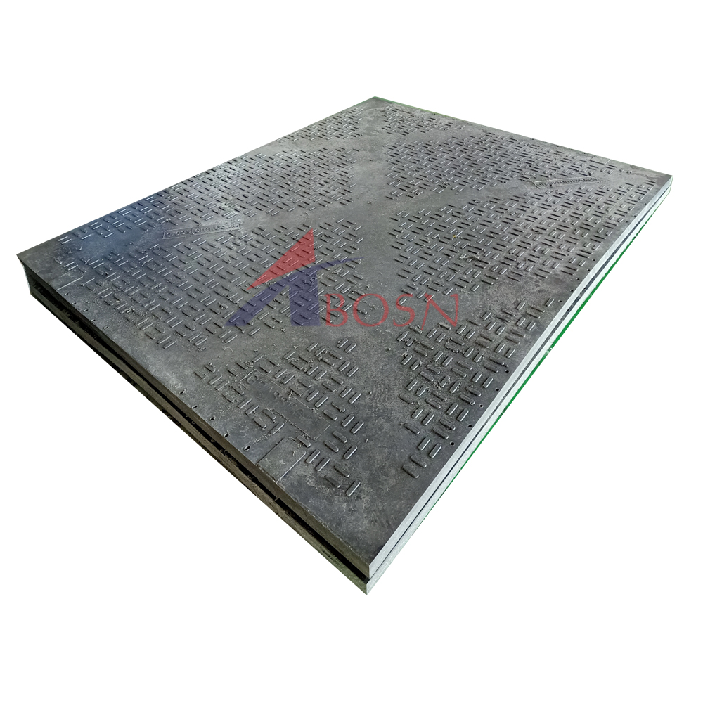 Pressed UHMWPE Temporary Rig Ground Mats For Heavy Equipment Events