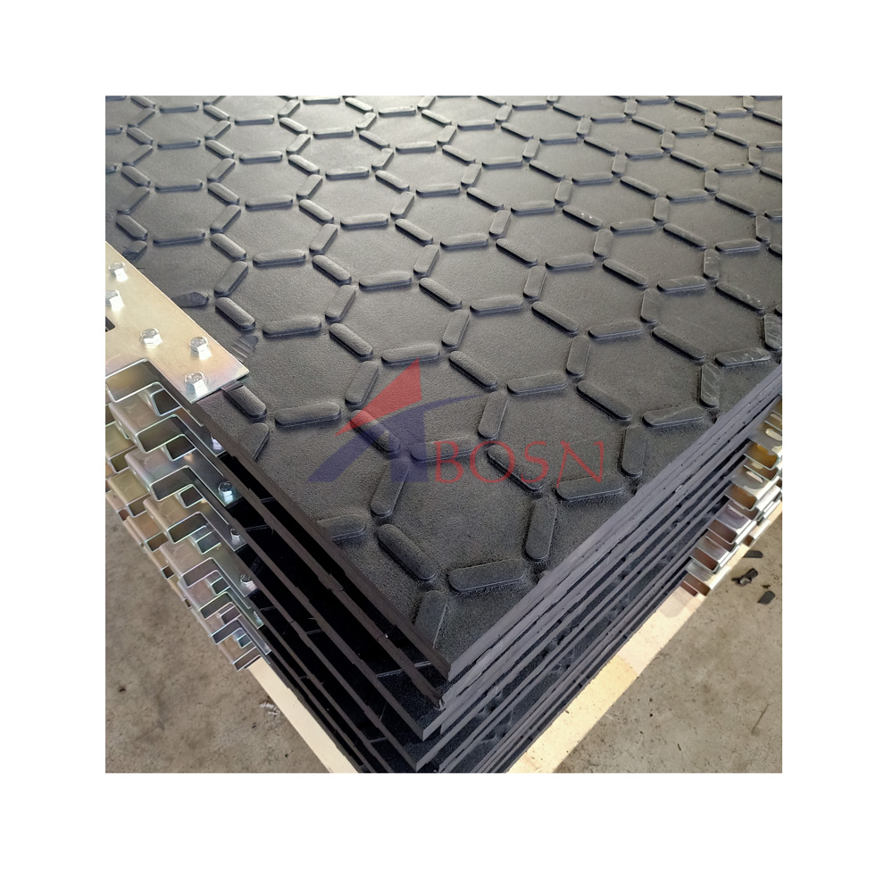 Plastic Ground Construction Mats With Hexagon Large Pattern 